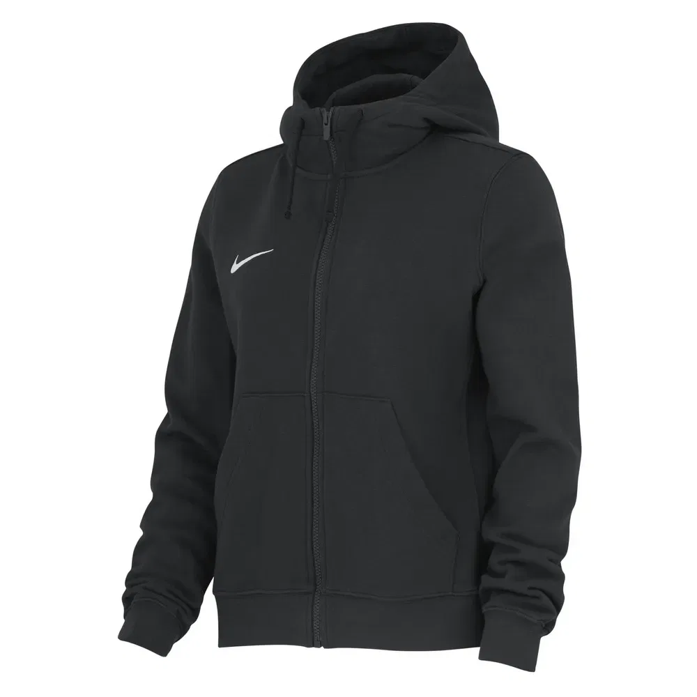 Женская худи на молнии с капюшоном из футера Nike Team Club, Black — фото 3