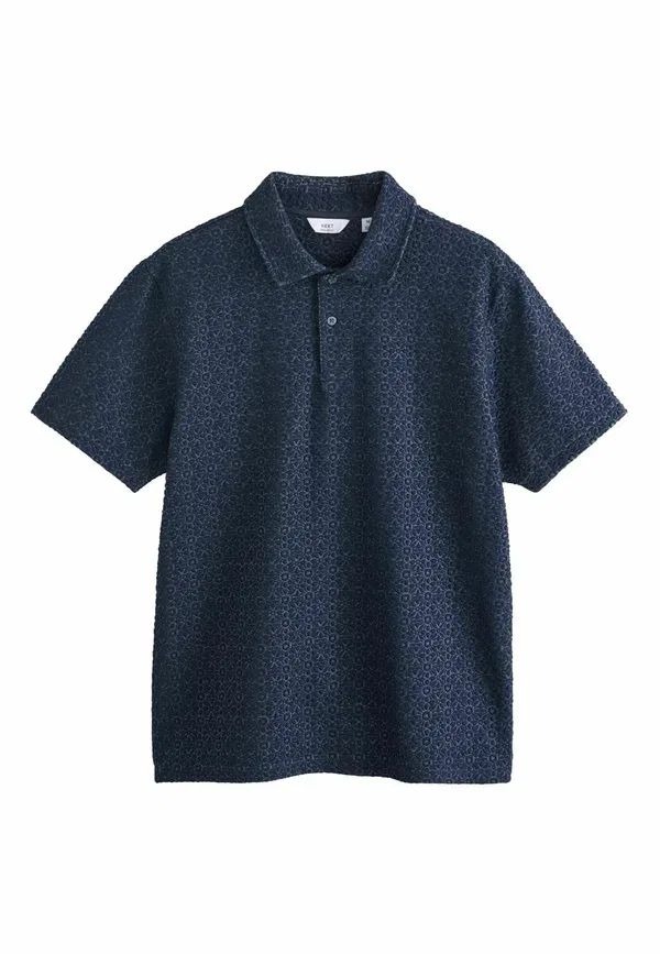 Поло из полиэстера Polo shirt Next, Navy Blue, темно-синий — фото 4