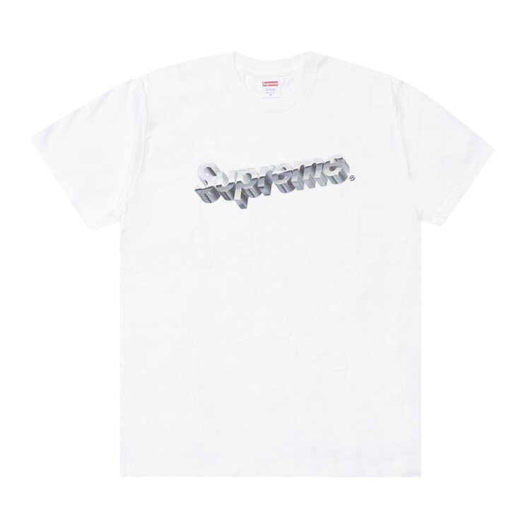 

Футболка Supreme Chrome Logo Tee 'White', белый