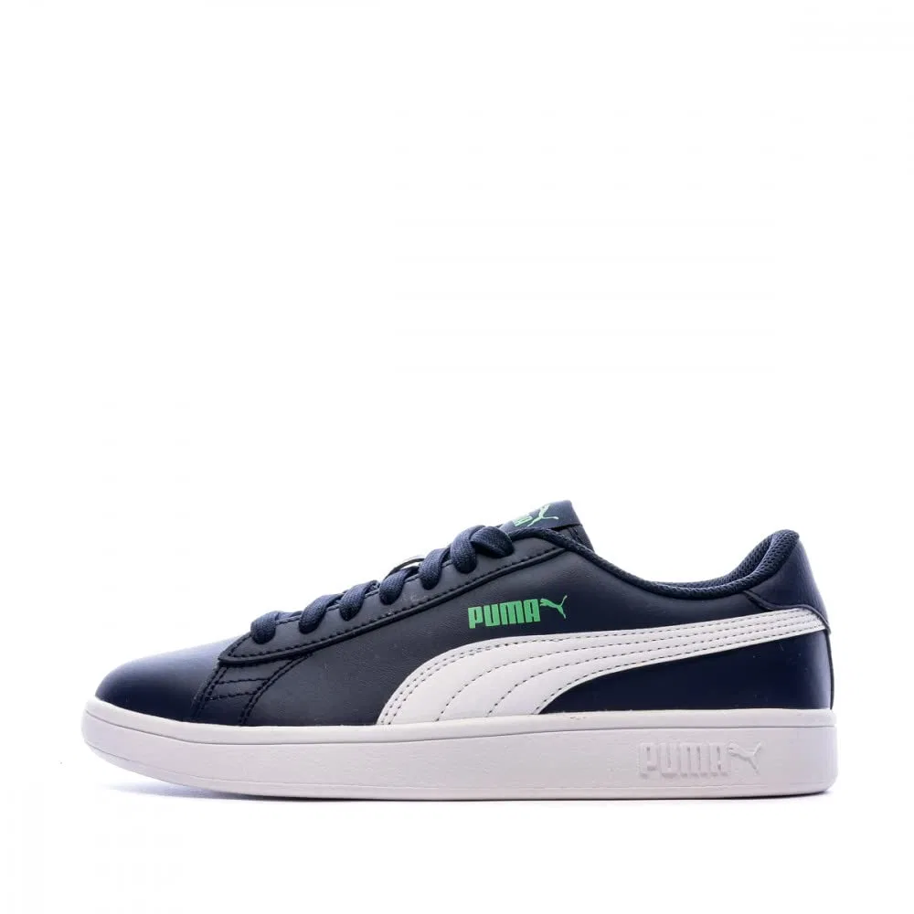 Детские кроссовки для мальчиков с кожаным верхом Smash V2 L Jr PUMA PUMA White Peacoat Blue