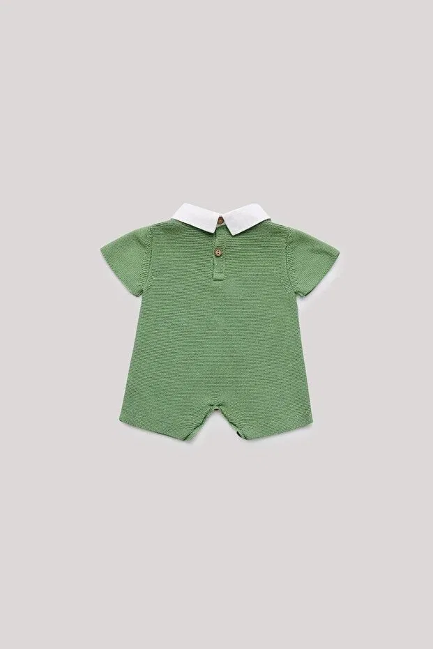 Детский комбинезон для мальчиков хлопковый Layette, Green — фото 2