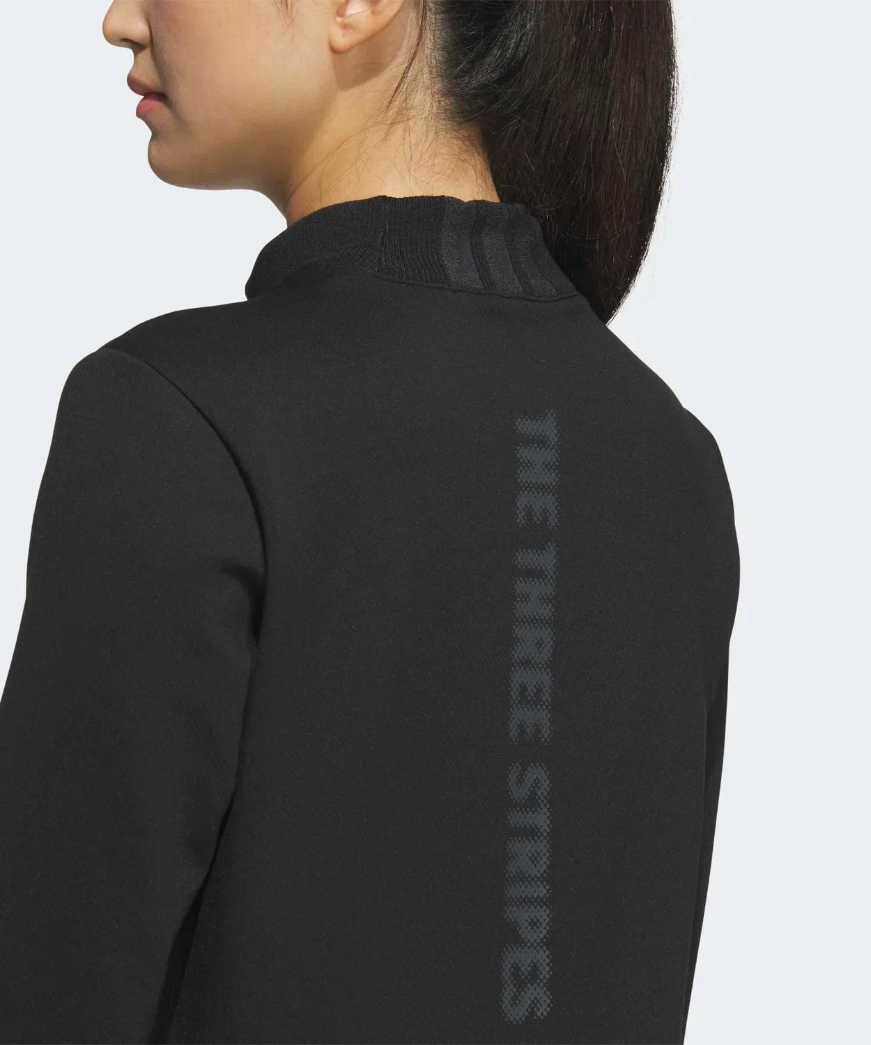 Женская футболка-поло с длинным рукавомCOLD. RDY Mock Neck Adidas Golf, Black — фото 3