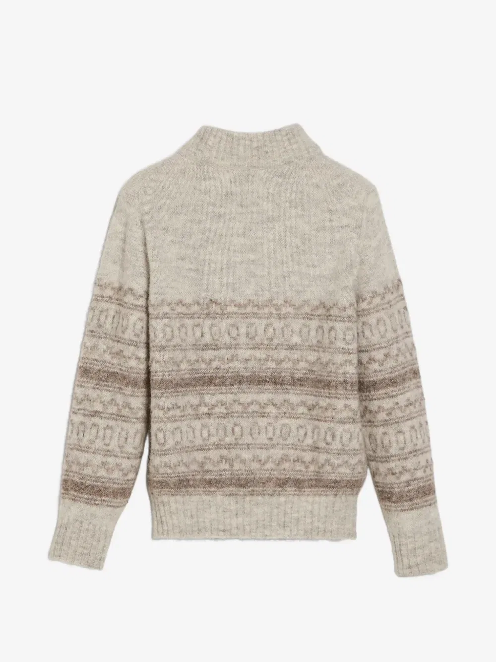 Жаккардовый кардиган на молнии Brunello Cucinelli Kids, бежевый — фото 2