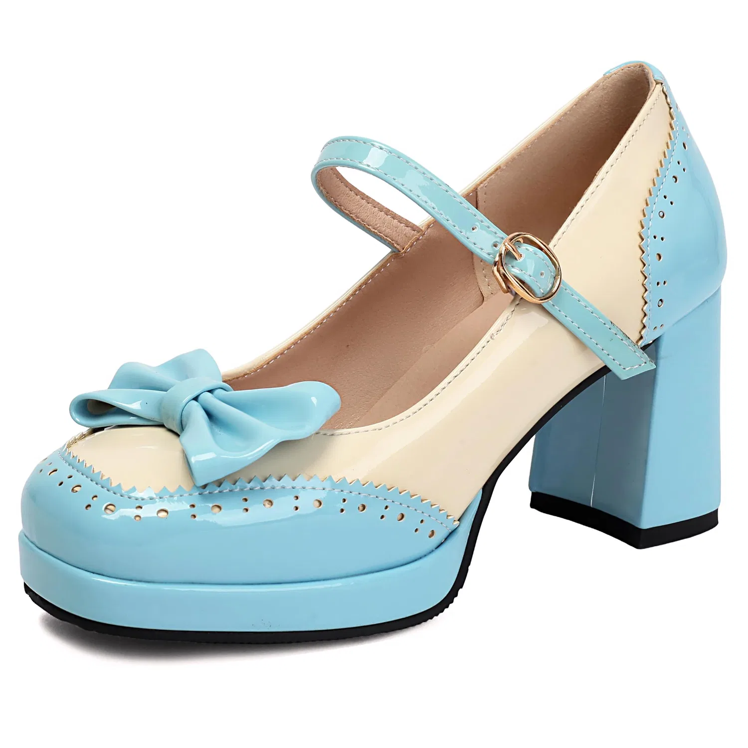 Детские туфли для девочек на платформе Mary Jane LarDorLin, Light Blu 3