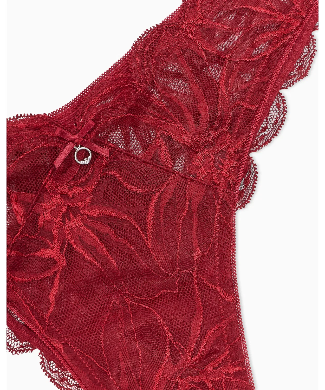 Женские трусы-слипы с кружевным принтом, модель Floral Lace EMPORIO ARMANI, Blue — фото 4