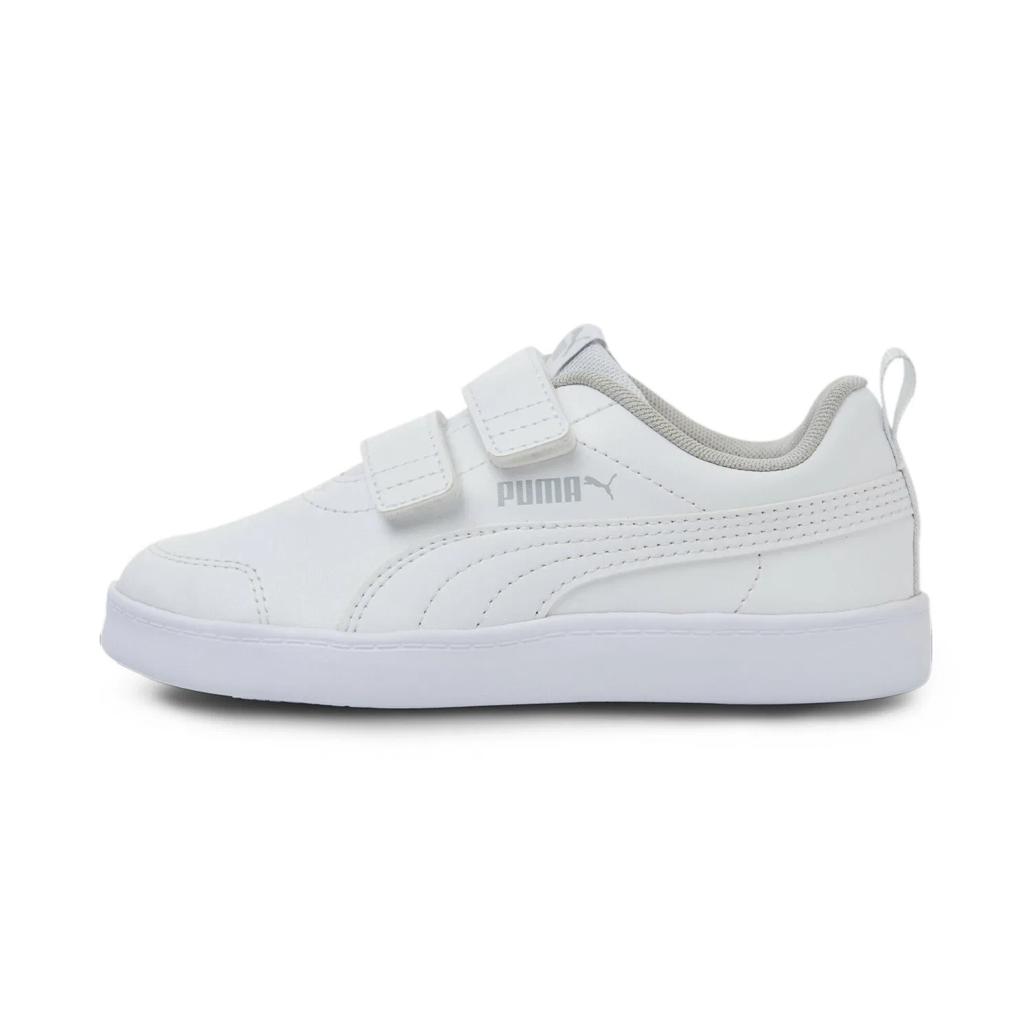 Детские кроссовки с широким входом Courtflex V2 Puma, Weiß Konigliches Lila — фото 3