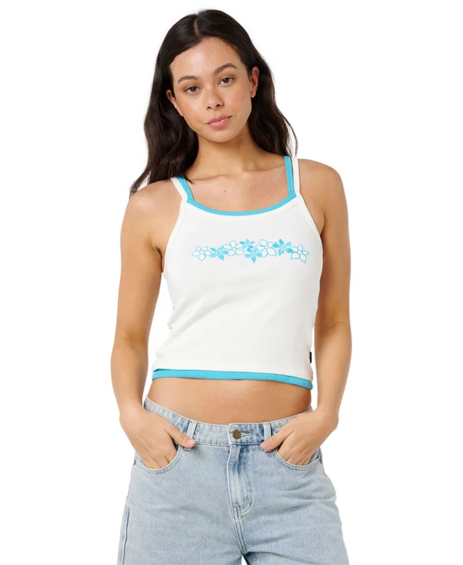 Женский топ с многослойным кроем и вышивкой Half Moon Bay Rip Curl, Bone — фото 3