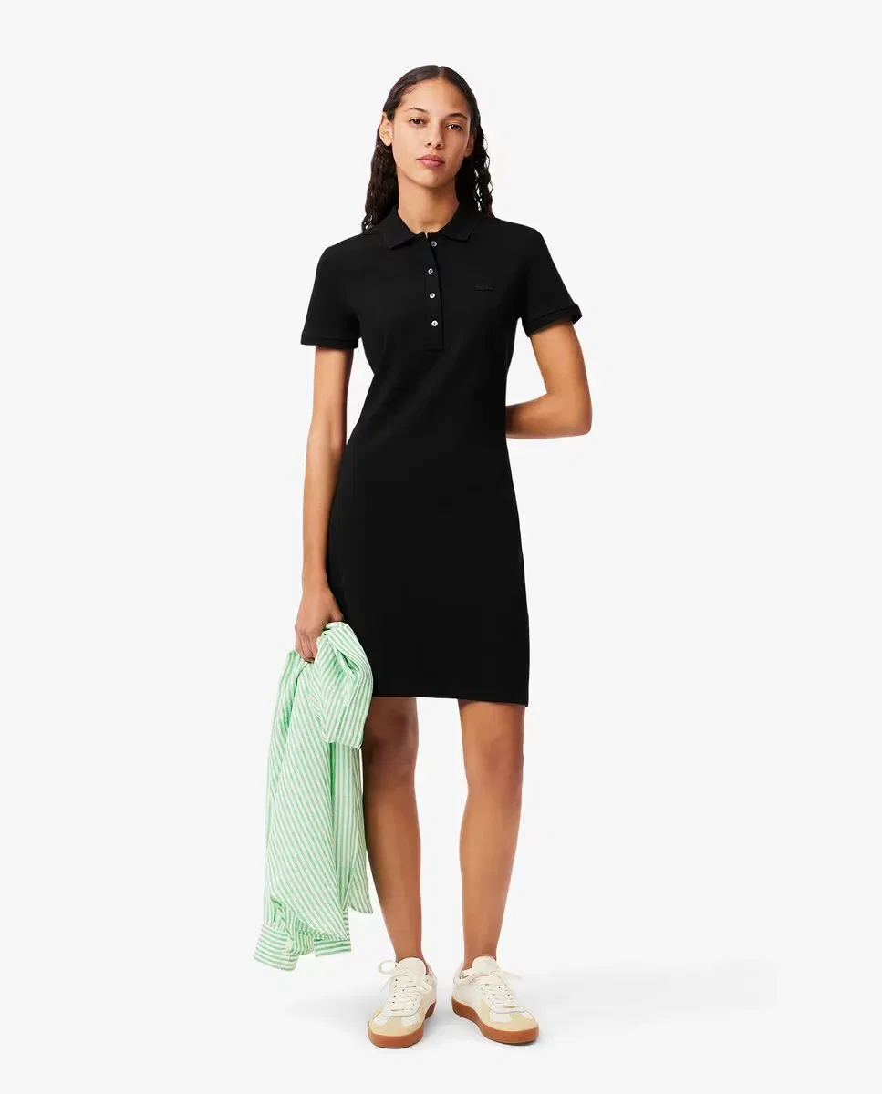Платье Lacoste Negro приталенное из пике