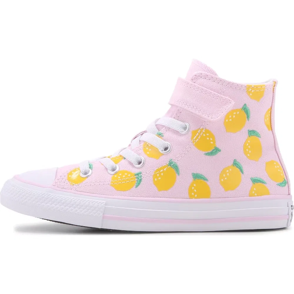 Детские высокие кроссовки Chuck Taylor All Star 1V Converse, Pink/Lemons — фото 3