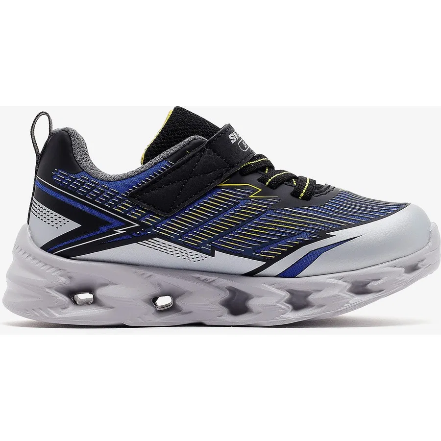 Кроссовки детские с подсветкой Vortex 2.0 Skechers, Черный — фото 2