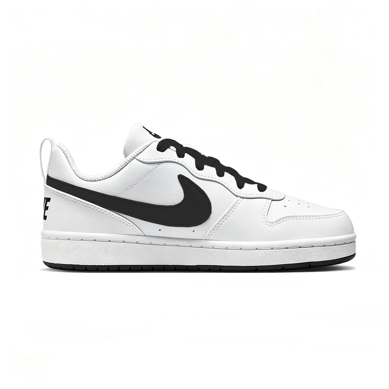 Детские кроссовки для мальчиков и девочек с принтом в горошек Nike Court Borough, White Black — фото 3