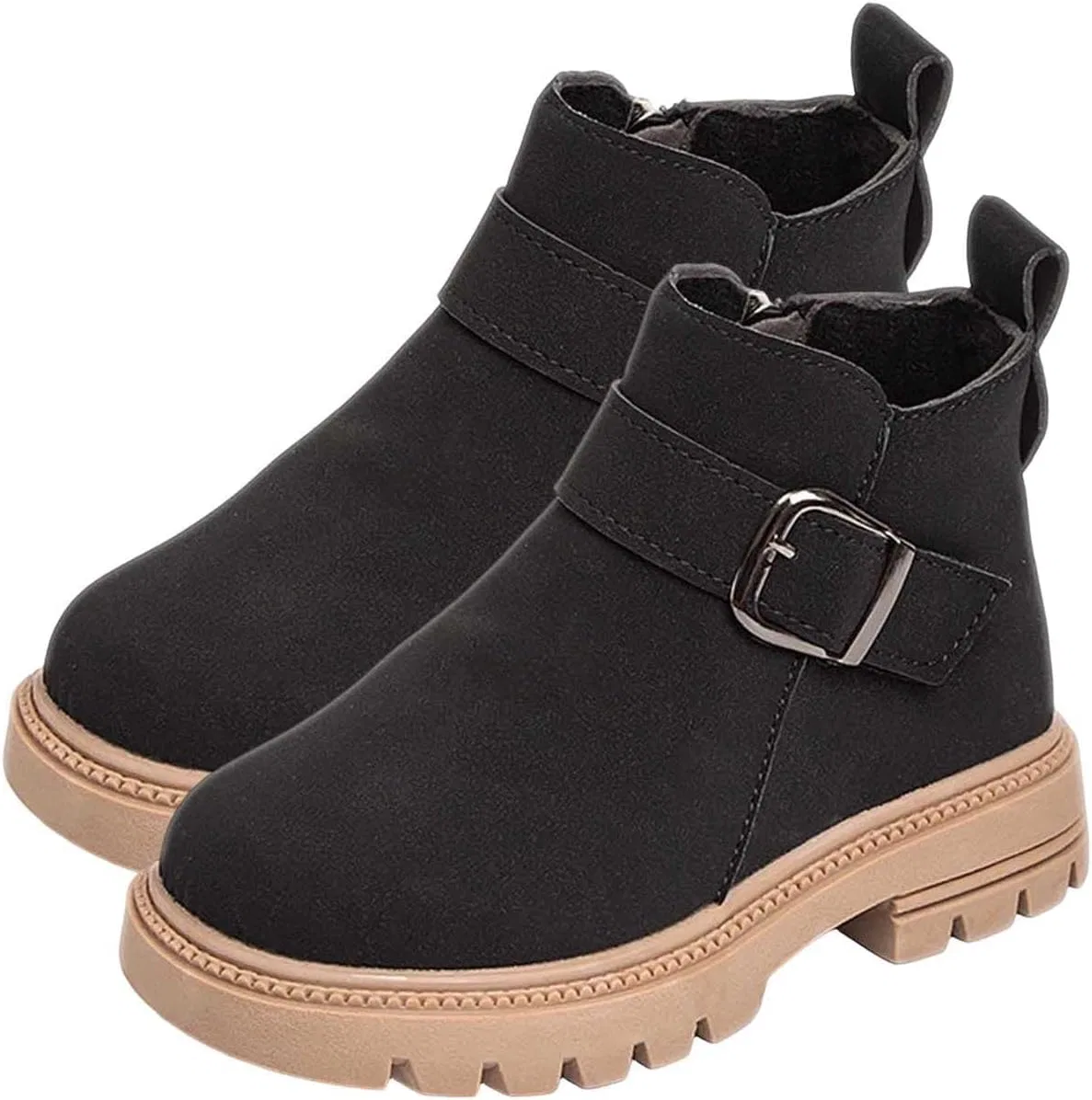 Детские ботинки для девочек с тёплой подкладкой SHOPESSA, Black