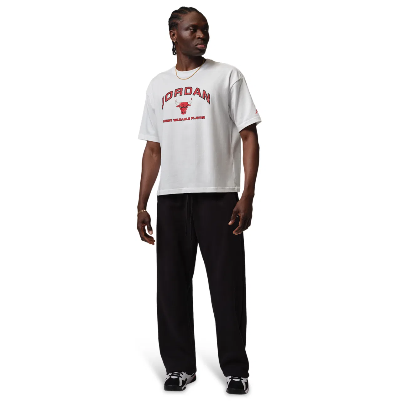Футболка мужская с графическим принтом Flight Essential Boxy Jordan, цвет White/Red — фото 4