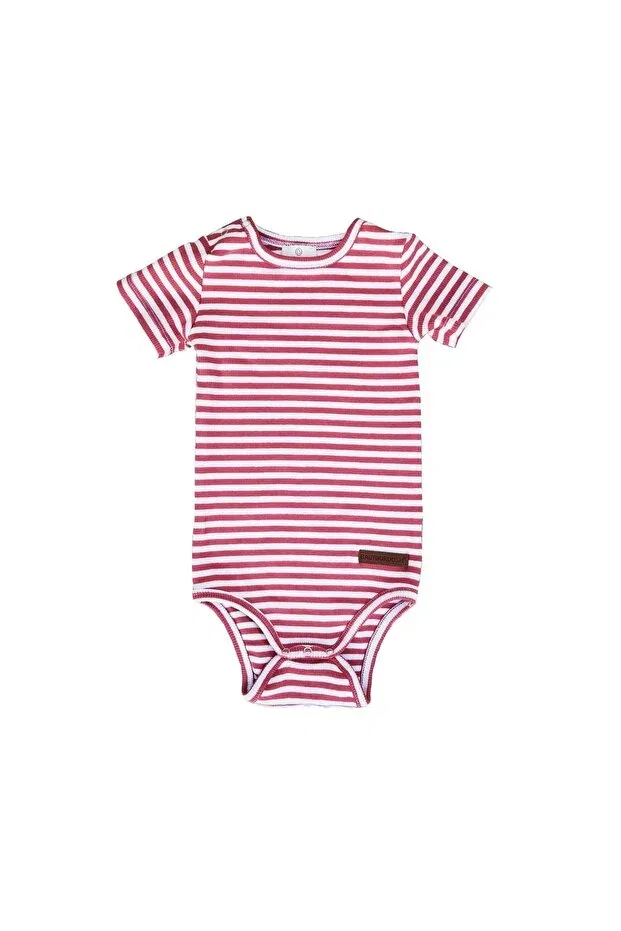 Детское боди-комбинезон для новорожденных с длинным рукавом Baby Boroosh, Coral Striped — фото 2