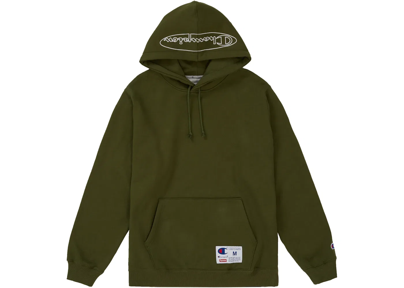 Мужской худи с принтом Supreme Hooded Sweatshirt, Dark Olive