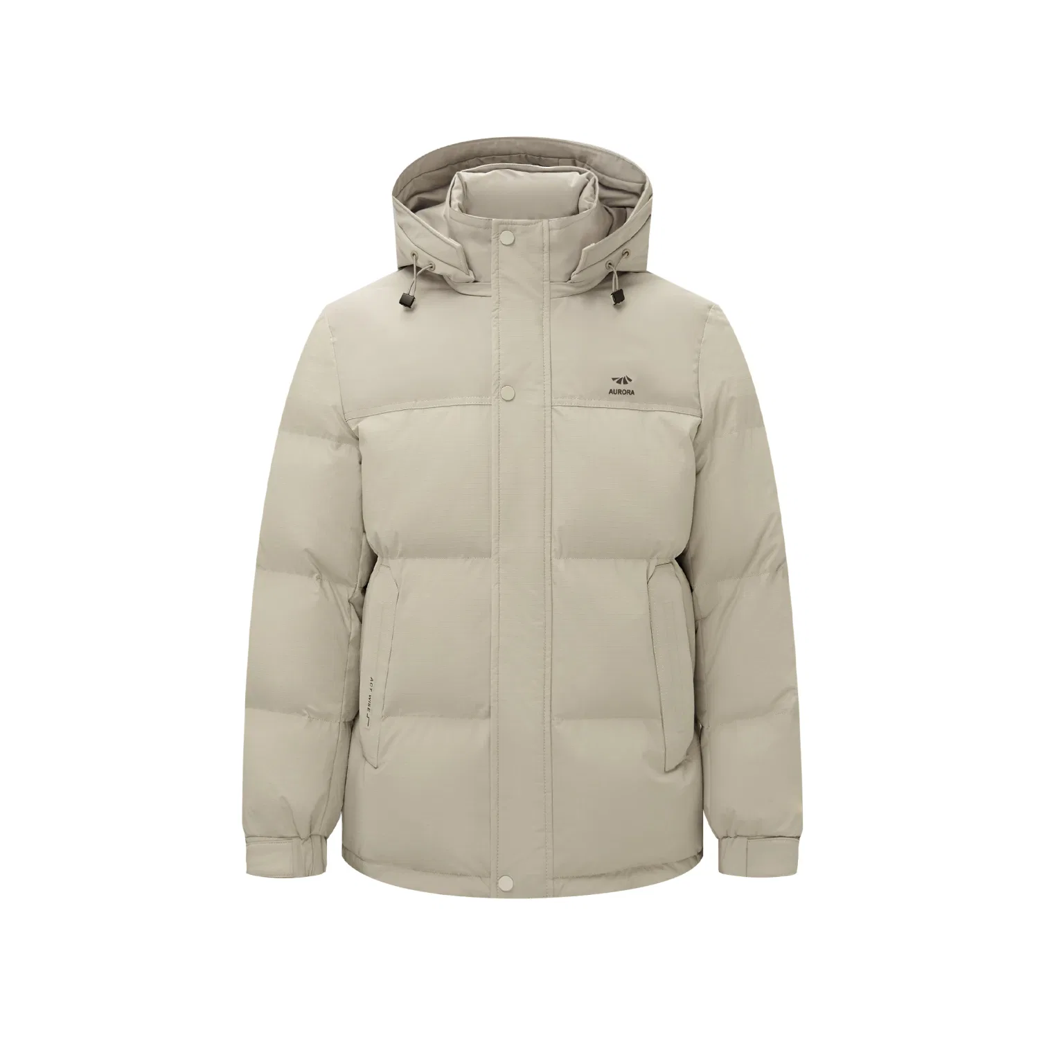 Детский пуховик с капюшоном, съемный, Khaki & Brown 70, HLA, Khaki & Brown 70