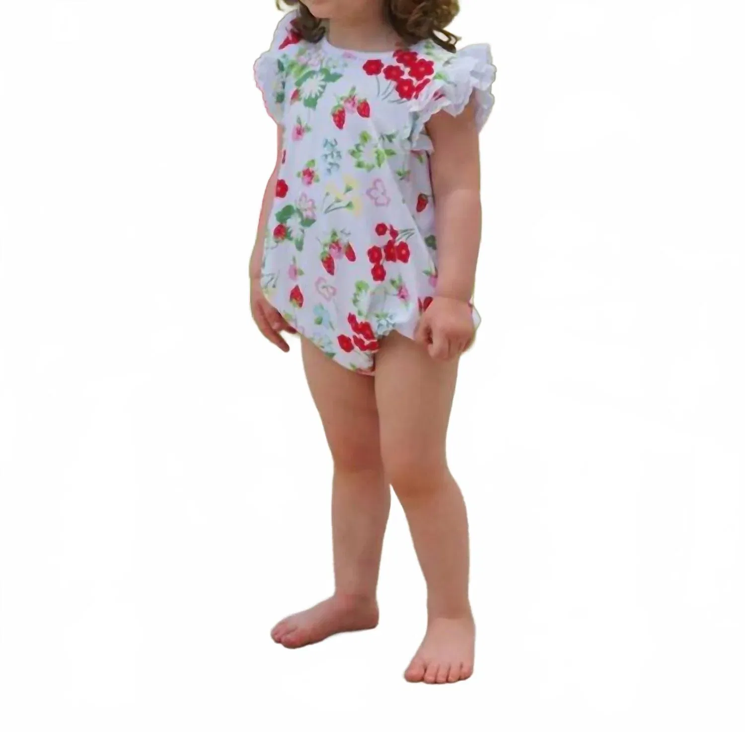 Детский боди-комбинезон с цветочным принтом Sweet Bubble Beaufort Bonnet, White