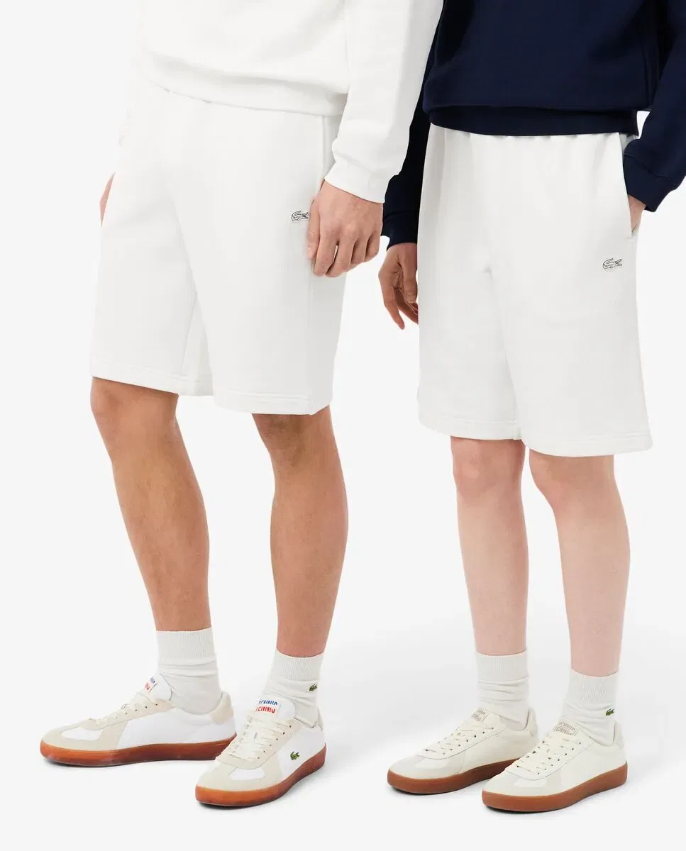 Мужские шорты из футера свободного кроя Lacoste, Белый — фото 3