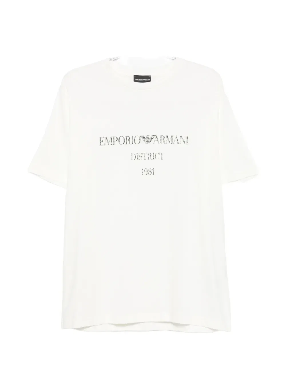 Футболка с логотипом и круглым вырезом Emporio Armani, белый