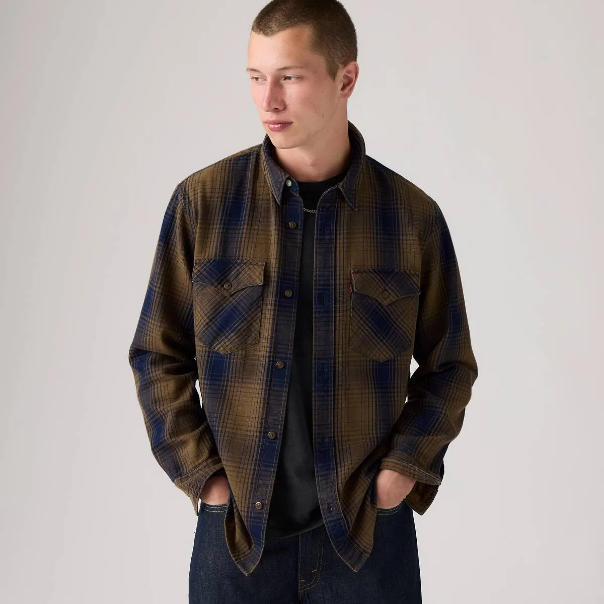 Свободная рубашка в западном стиле Levi's, Toby Vintage Indigo - Multi-Color