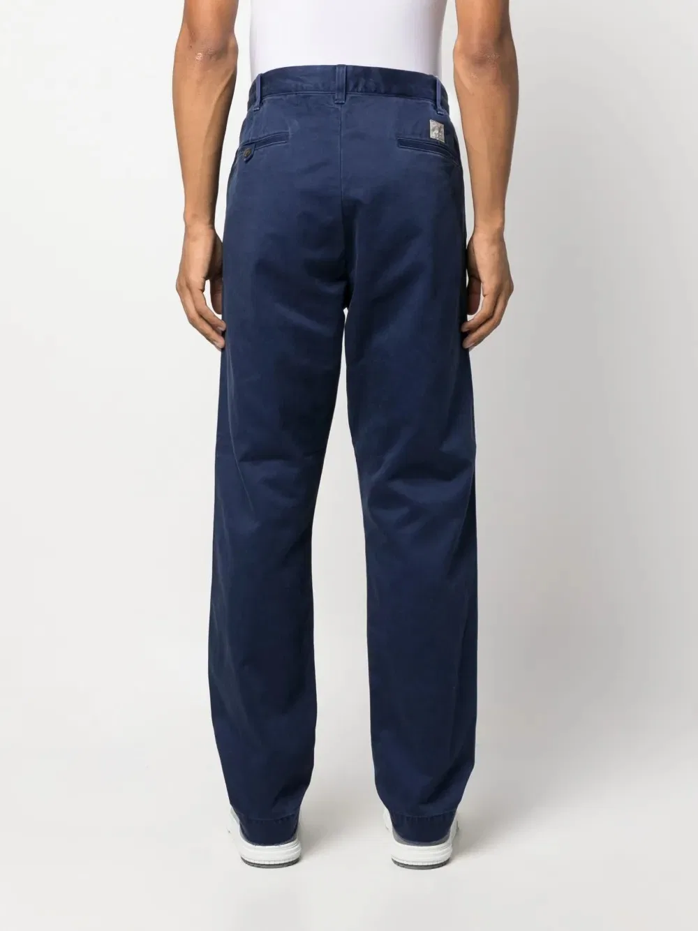 Брюки прямого кроя Straight-Leg Cotton Trousers Polo Ralph Lauren, Navy — фото 3