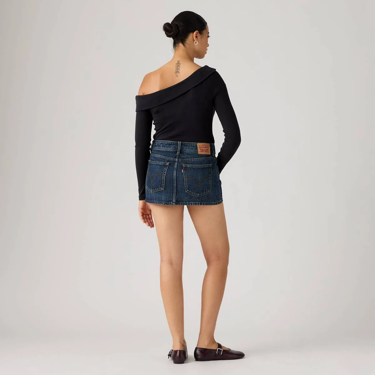 Мини-Юбка с поясом Levi's, Silver Lode - Dark Wash — фото 3