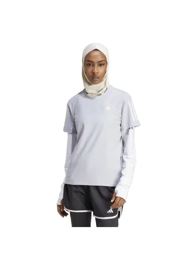Футболка для бега с влагоотводящей тканью Own the Run Adidas, серый