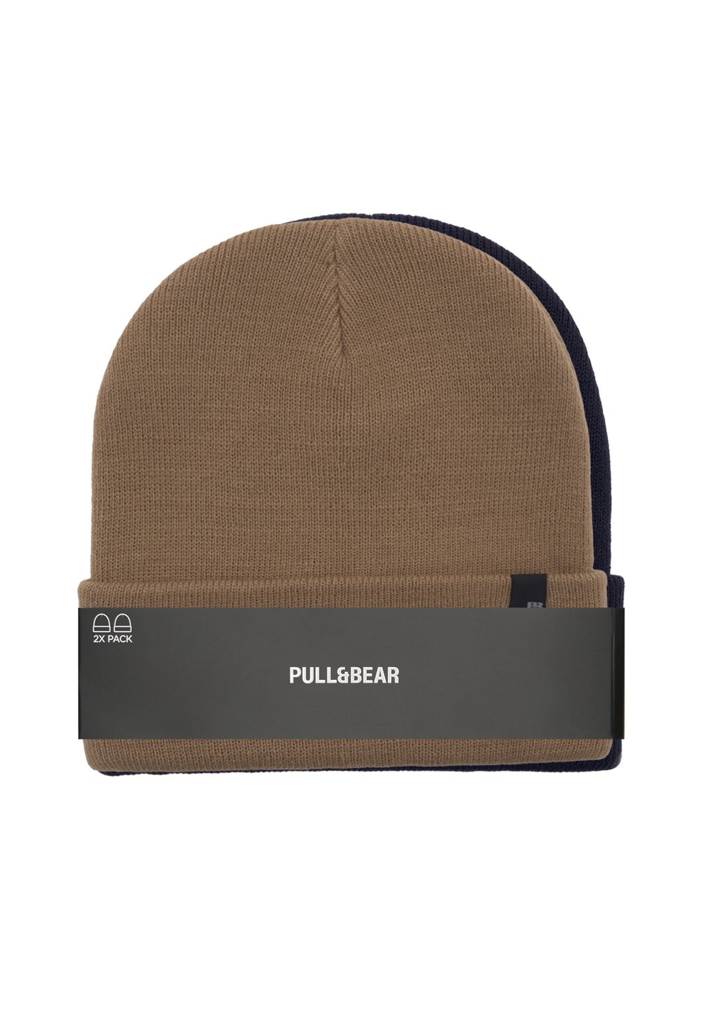 

Шапка 2 PACK PULL&BEAR, бежевый