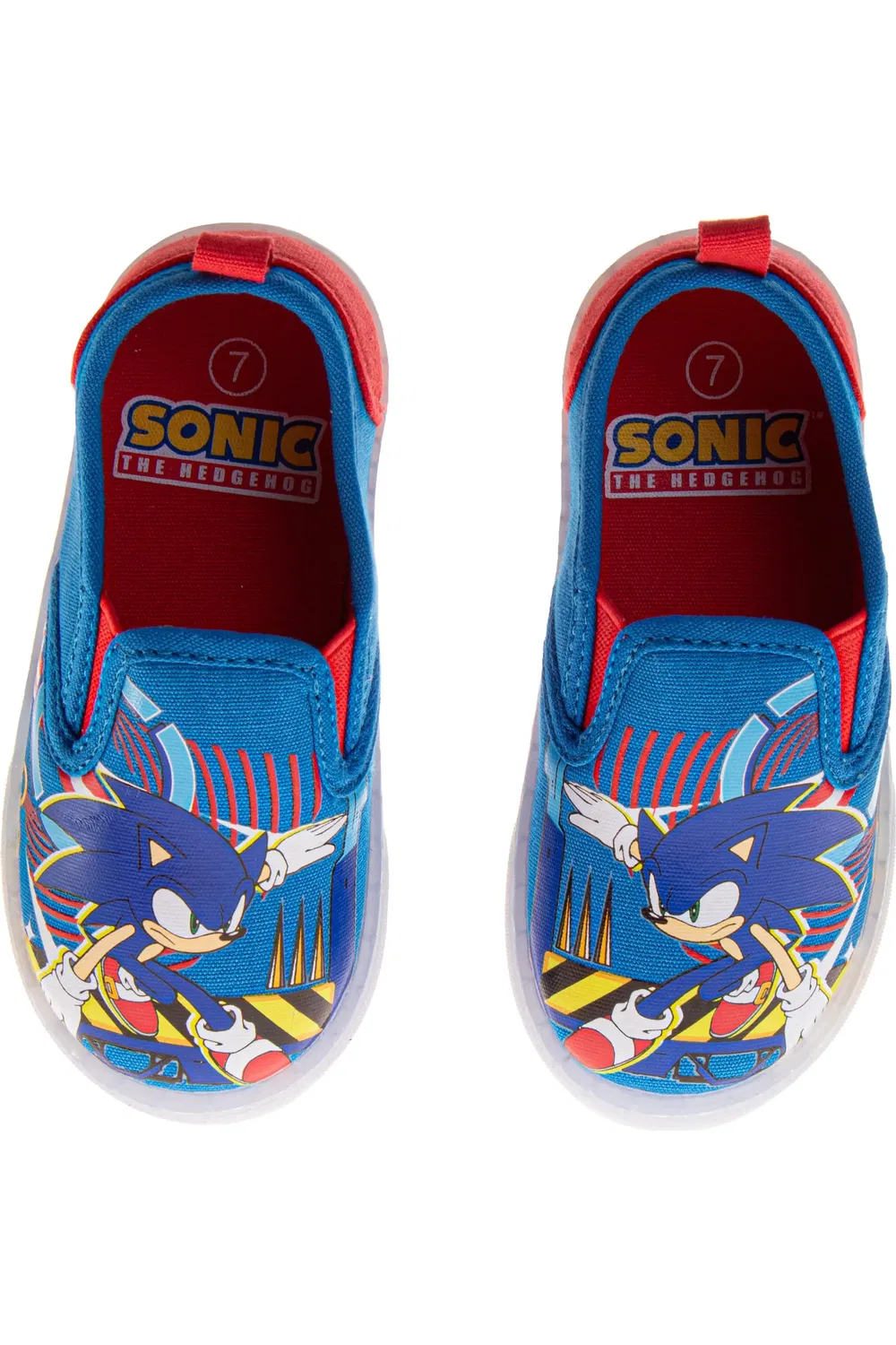 Кеды детские с Sonic the Hedgehog Slip-On Sonic the Hedgehog, синий красный — фото 4
