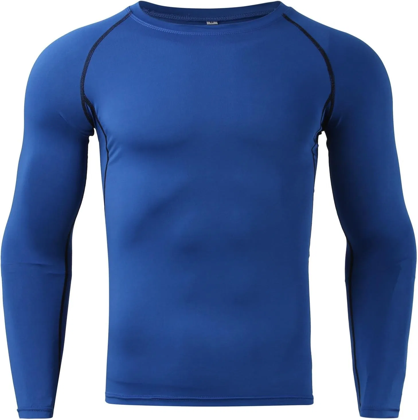 Мужская компрессионная футболка с длинным рукавом Athletic Stretchy Breathable, Blue — фото 3