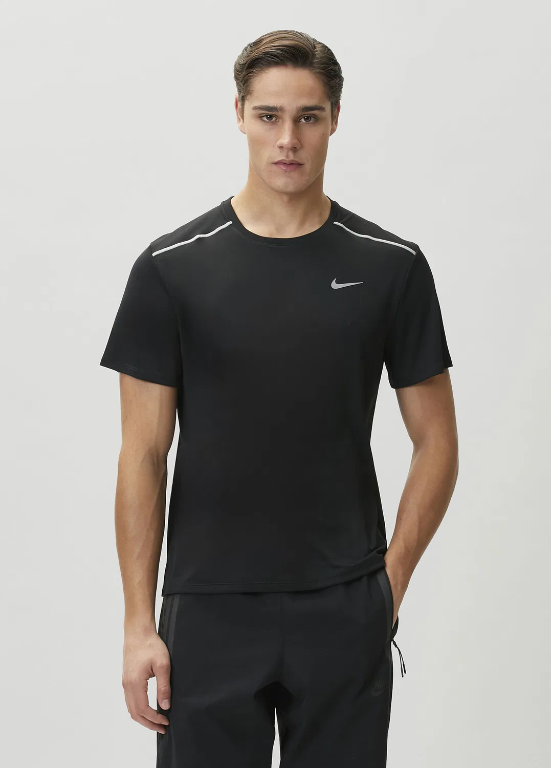Футболка Dri-FIT UV Miler Nike, siyah-gri