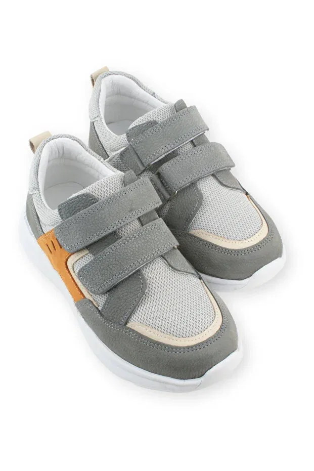 Детские кроссовки для мальчиков на низком каблуке Nubebe, Gray — фото 4