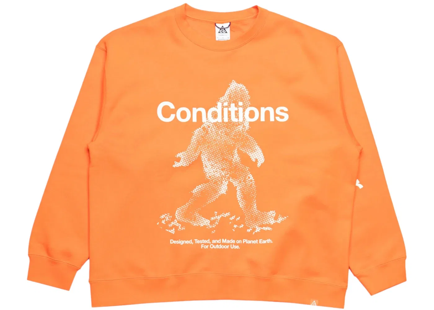 Мужской свитшот из футера Nike ACG Tuff Fleece Crewneck, Safety Orange