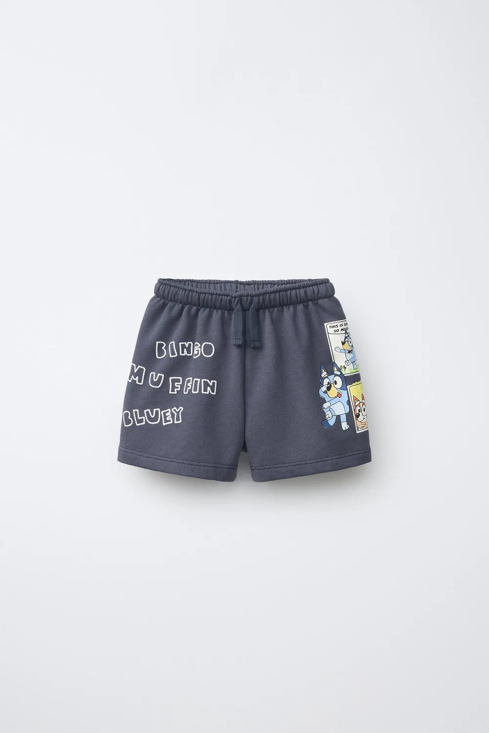 Шорты-бермуды с принтом Bluey LUDO STUDIO ZARA, Anthracite grey