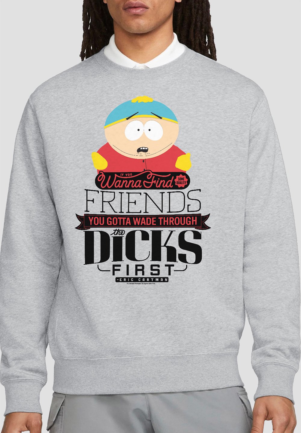 

Толстовка SOUTH PARK WADE THROUGH DICKS Cotton Soul, светло-серый