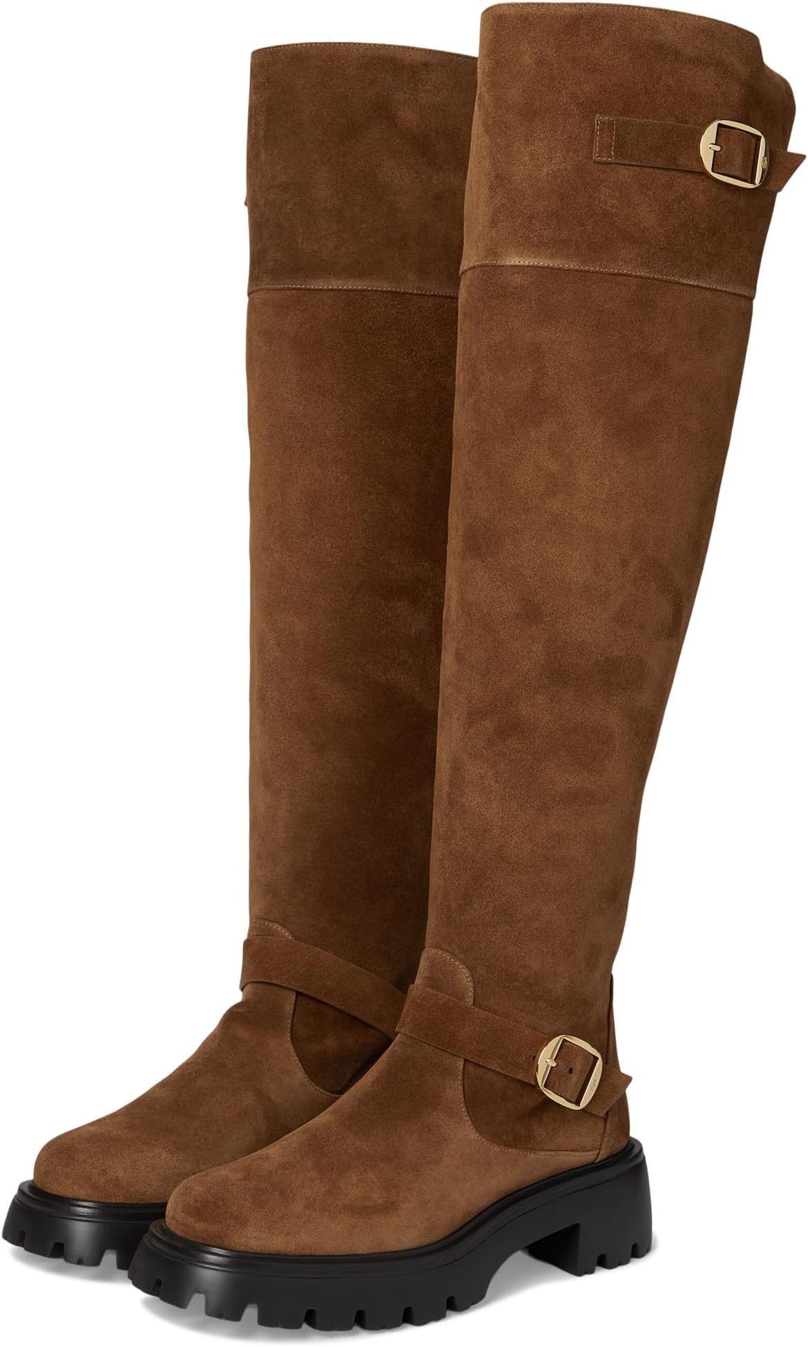 Ботинки Stuart Weitzman Emerson Moto Tall Boot, кофе