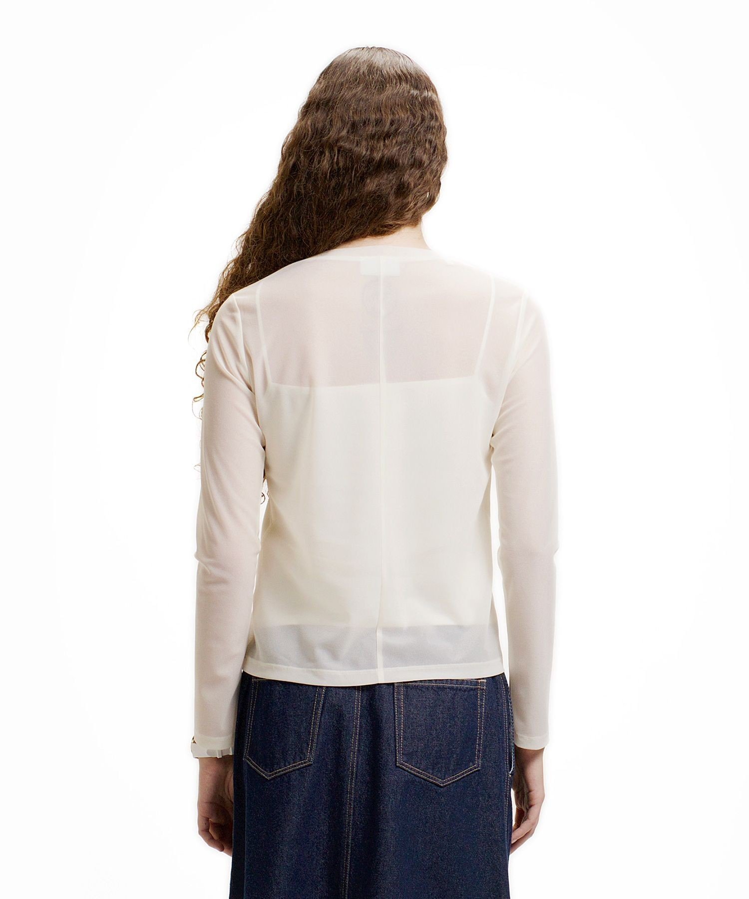 Топ LACOSTE Многослойный, Off white — фото 3