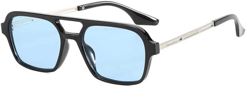 

Женские солнцезащитные очки в маленькой квадратной оправе, модные, роскошные, винтажные, с ажурным леопардовым принтом, синего, черного и синего цвета, один размер LVTFCO, Black Blue