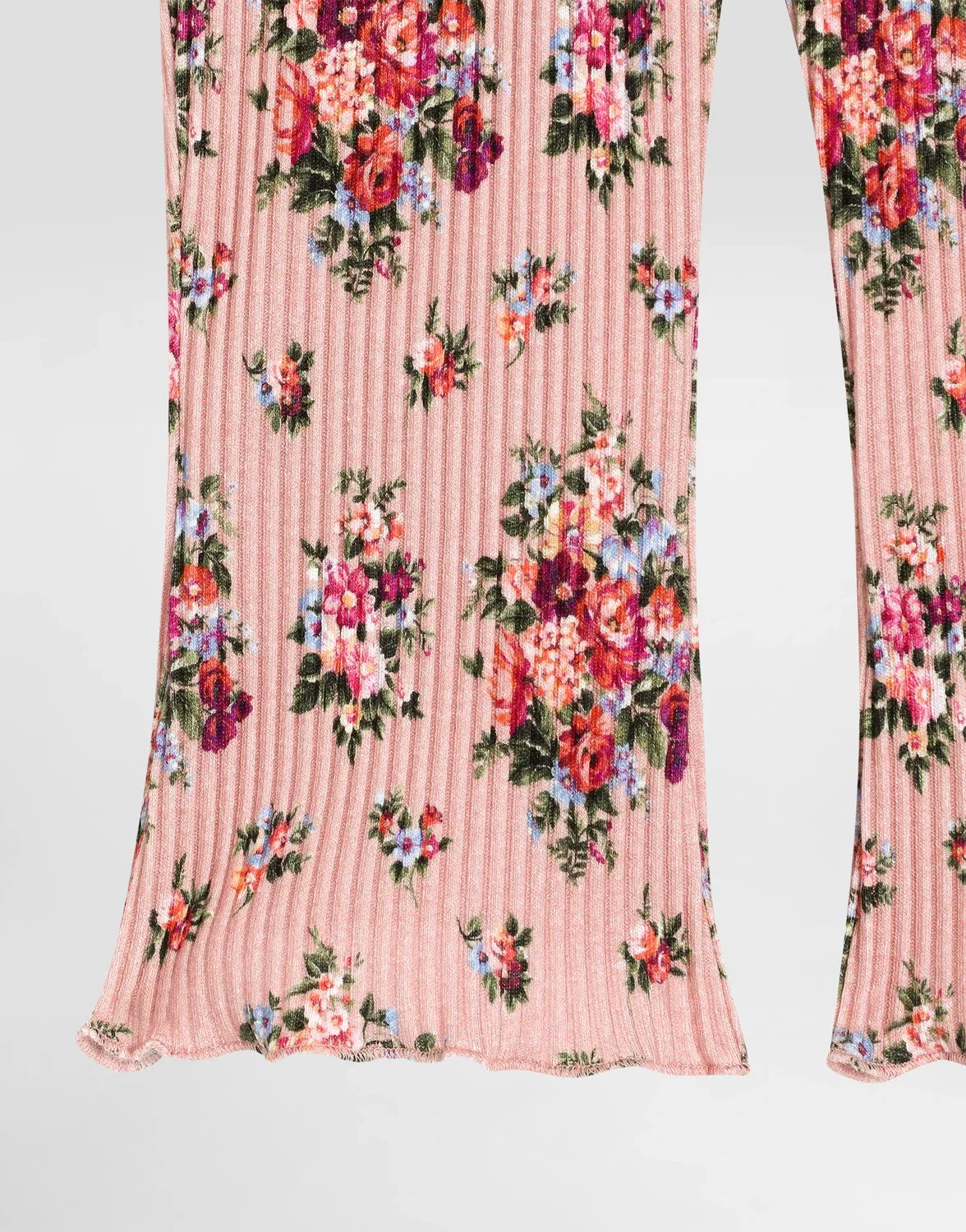 Рифленые брюки с цветочным принтом Dolce & Gabbana, розовый — фото 4