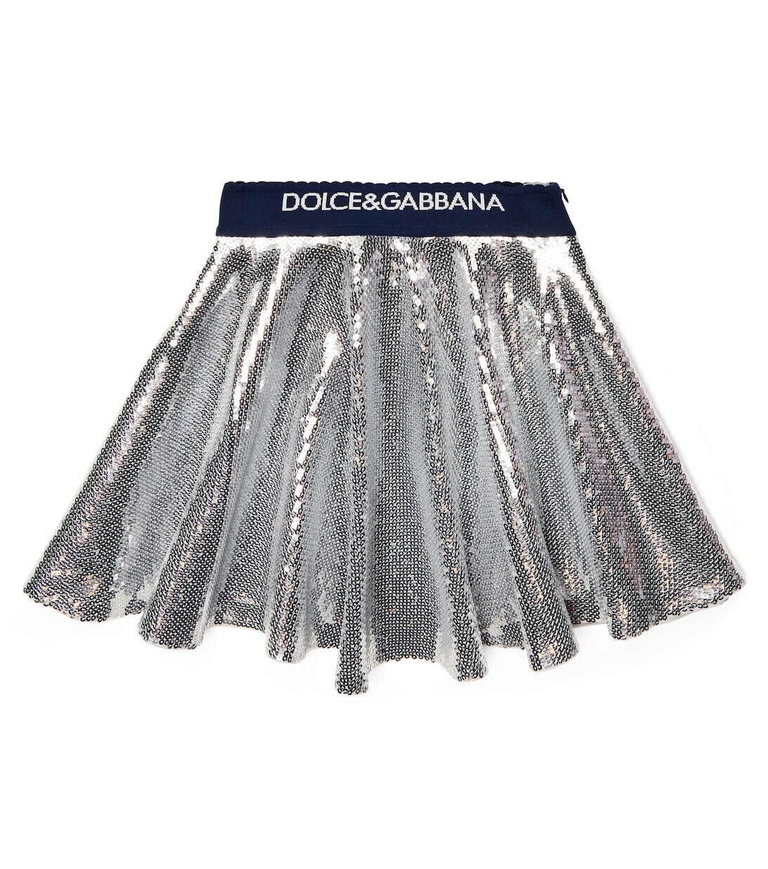 

Плиссированная юбка с пайетками Dolce&Gabbana, металлик