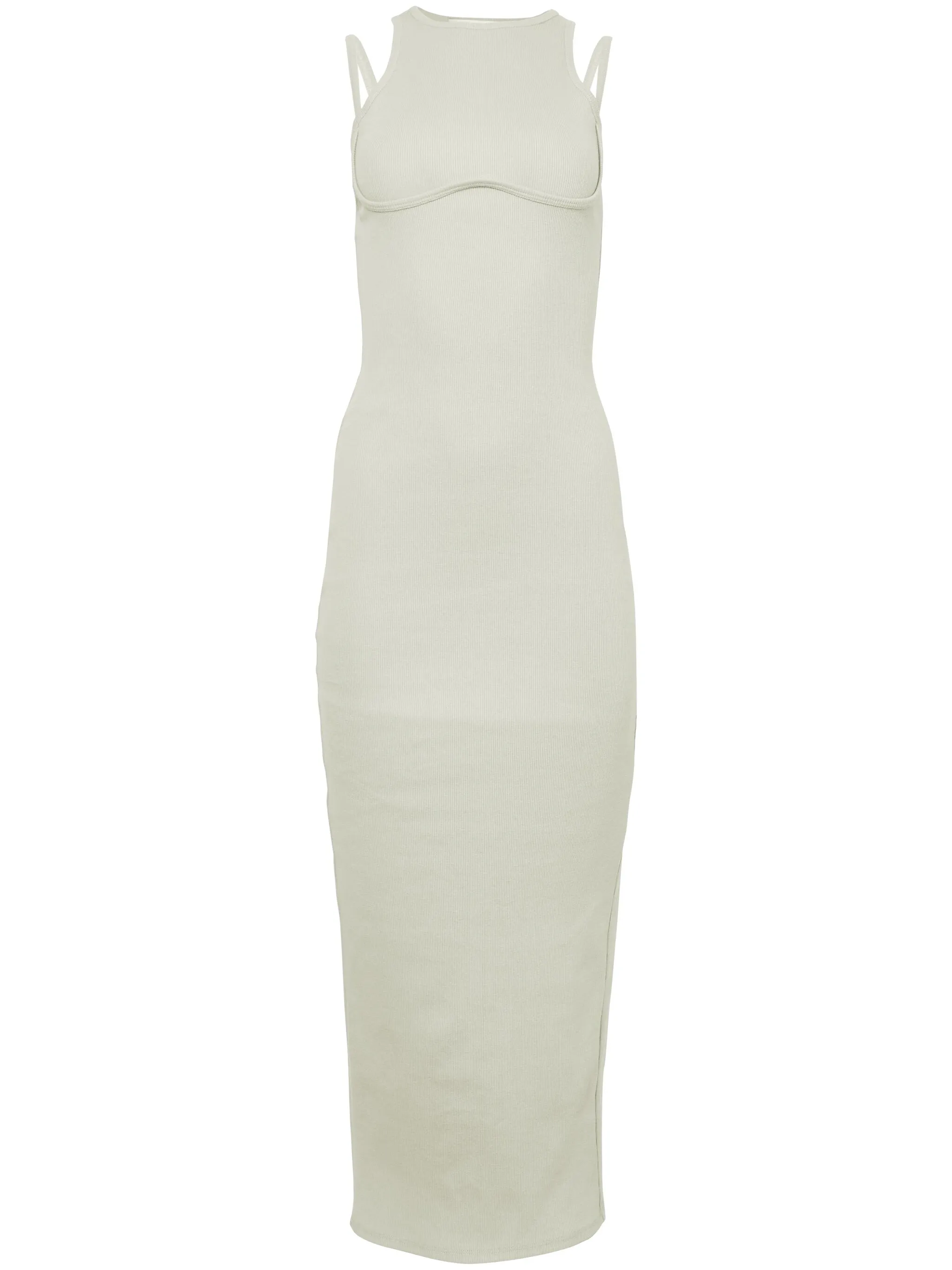 

Платье макси в рубчик Fleur Du Mal, нейтральный