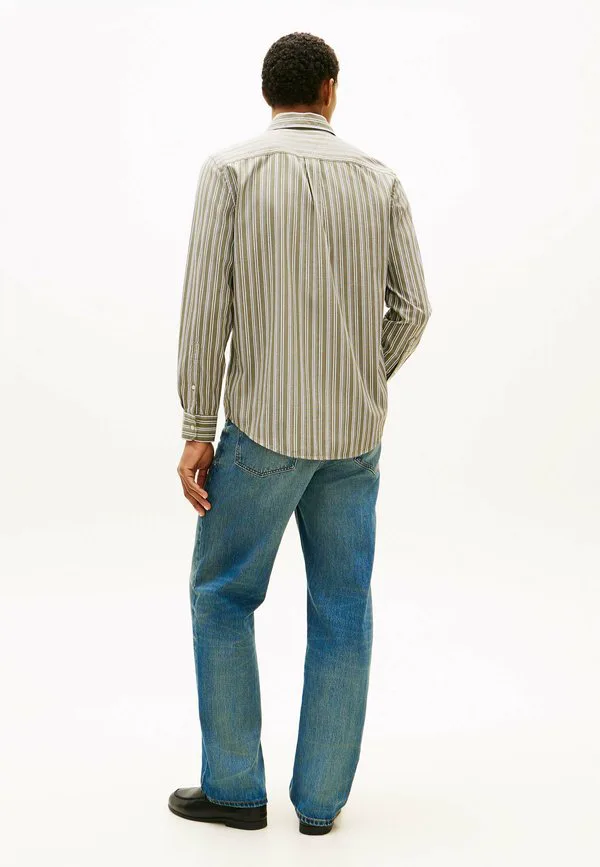 Рубашка в полоску с текстурой, стандартного кроя Tommy Hilfiger, Dark Artichoke Stripe — фото 3