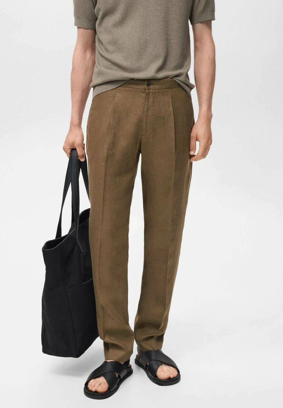 

Костюмные брюки SALERNO SLIM FIT Mango, хаки