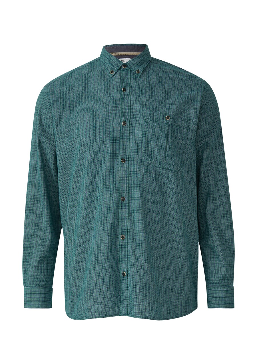 

Рубашка на пуговицах классического кроя s.Oliver, Petrol