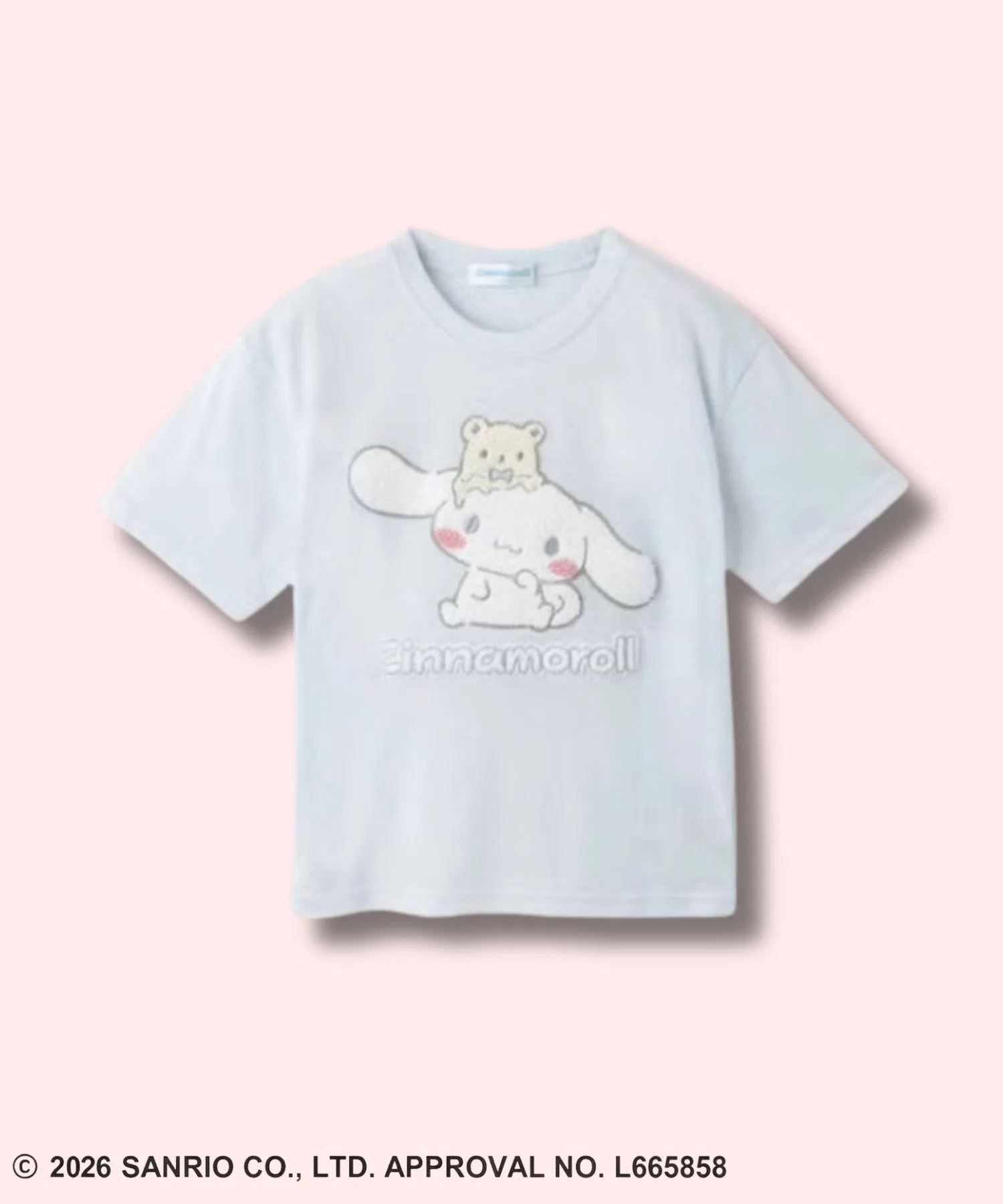 Детская футболка с вышивкой Sanrio сапфирово-синего цвета