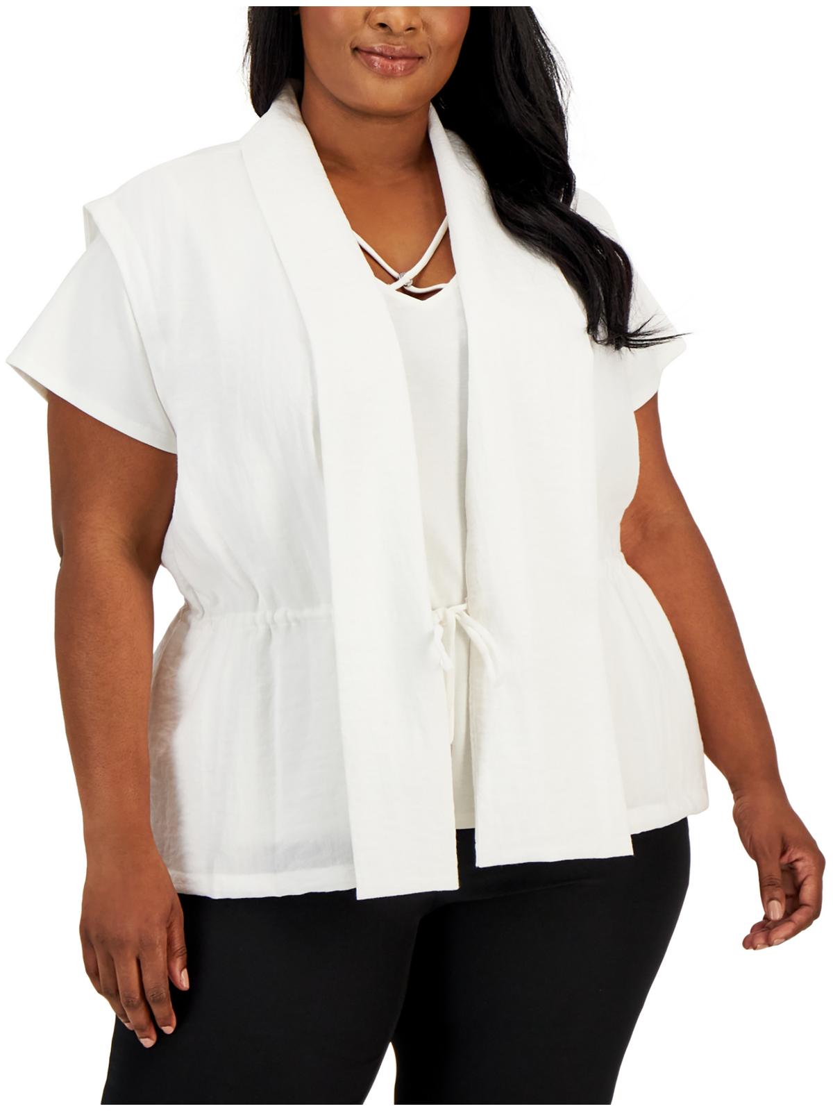 

Плюс Женский однотонный жилет Calvin Klein, цвет soft white