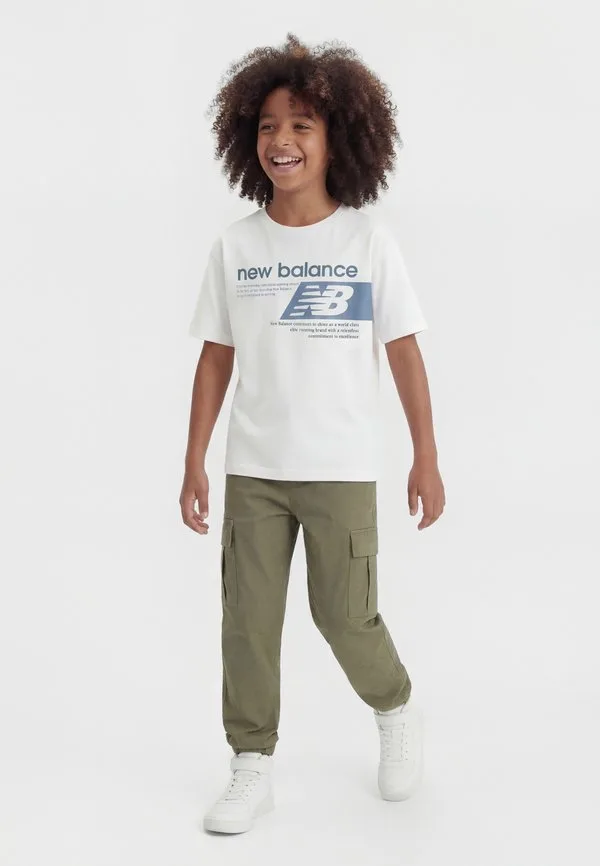 Футболка спортивного кроя премиум-класса с принтом New Balance, Bright White