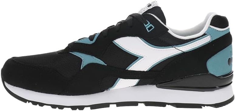 Мужские кроссовки Diadora N.92 на шнуровке, повседневные - черные, синие — фото 3