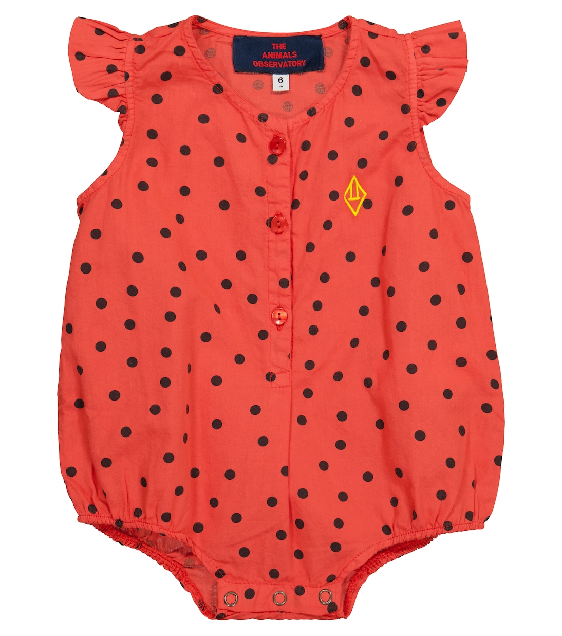 

Боди Baby Butterfly из хлопка в горошек The Animals Observatory, Red Dots