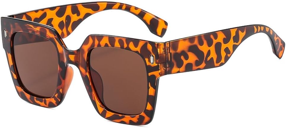 

Солнцезащитные очки UV400 с увеличенным размером и заклепками, леопардовым принтом, градиентной расцветкой, для женщин и мужчин, для бега и занятий спортом на открытом воздухе UYPTK, 1361-c4